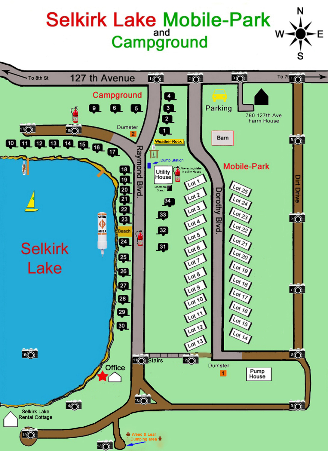 Selkirk lake Virtual Tour Map